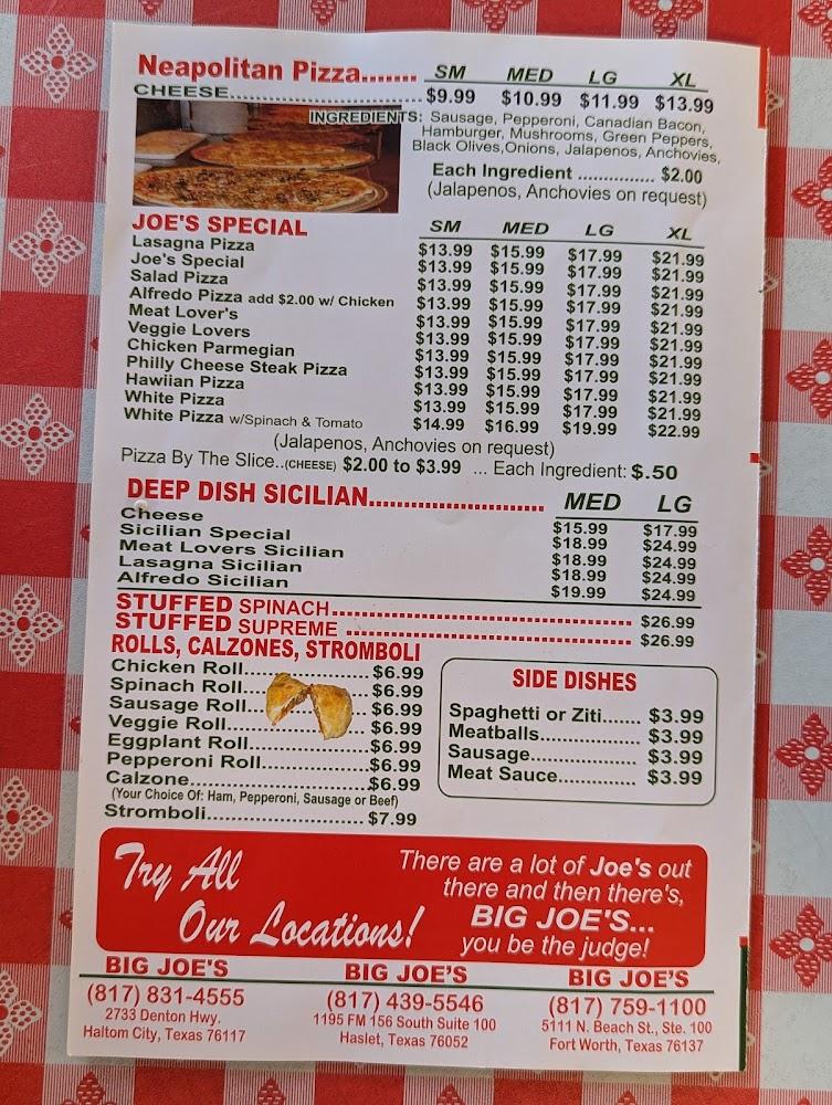 Big Joe's Pizza & Pasta Menu image 2